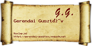 Gerendai Gusztáv névjegykártya