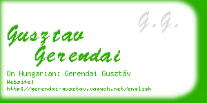 gusztav gerendai business card